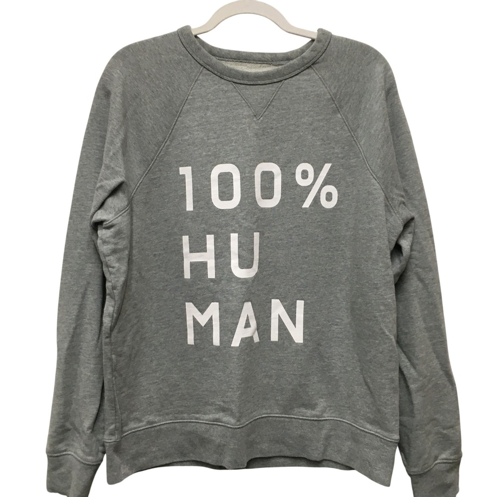 Everlane Graphic Sweatshirt Women's Medium Gray 100% Human Minimalist